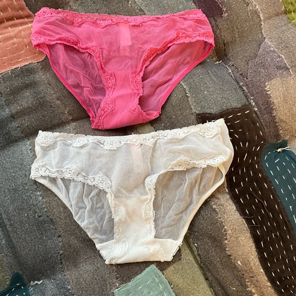 Victoria’s Secret Small Panties. 2 for the price of 1! Hot pink and white!